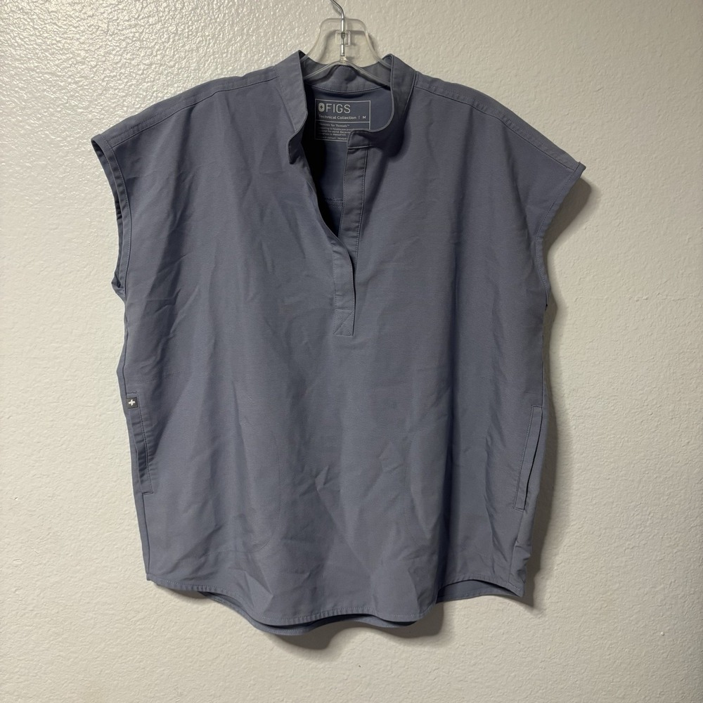 Figs Rafaela Oversized Scrub Top Medium Purple/Grey WXXSW1003